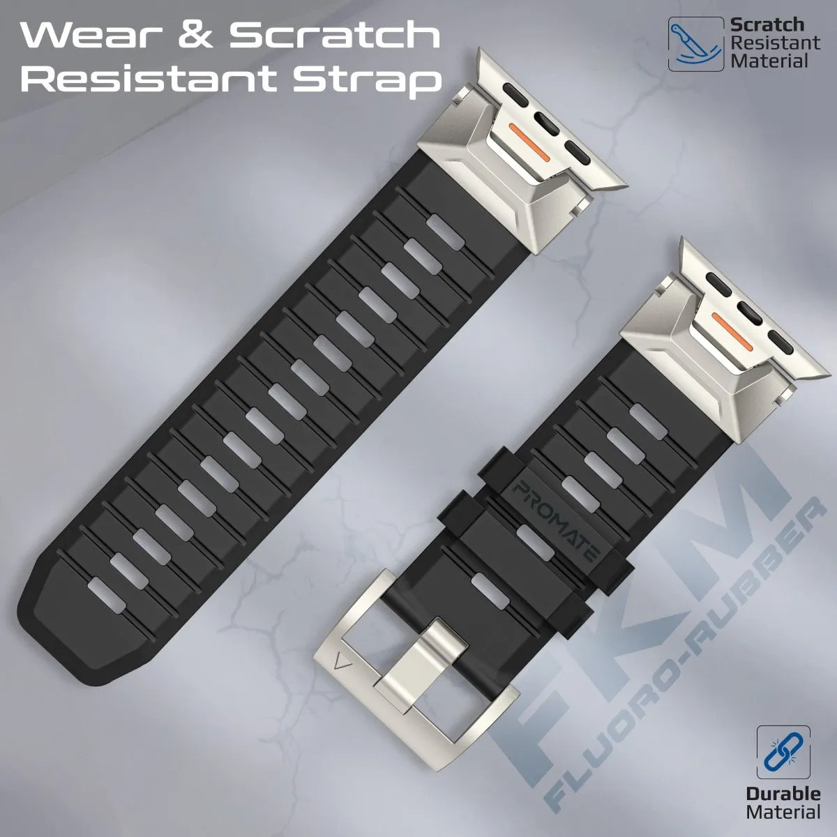 Premium Sports FKM Flouro-Rubber Watch Band