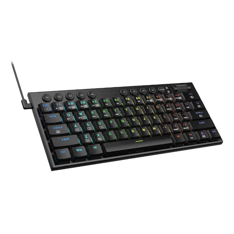 Redragon Noctis 61Key Red Switch Rgb Low Profile Gaming Mechanical Keyboard - Black