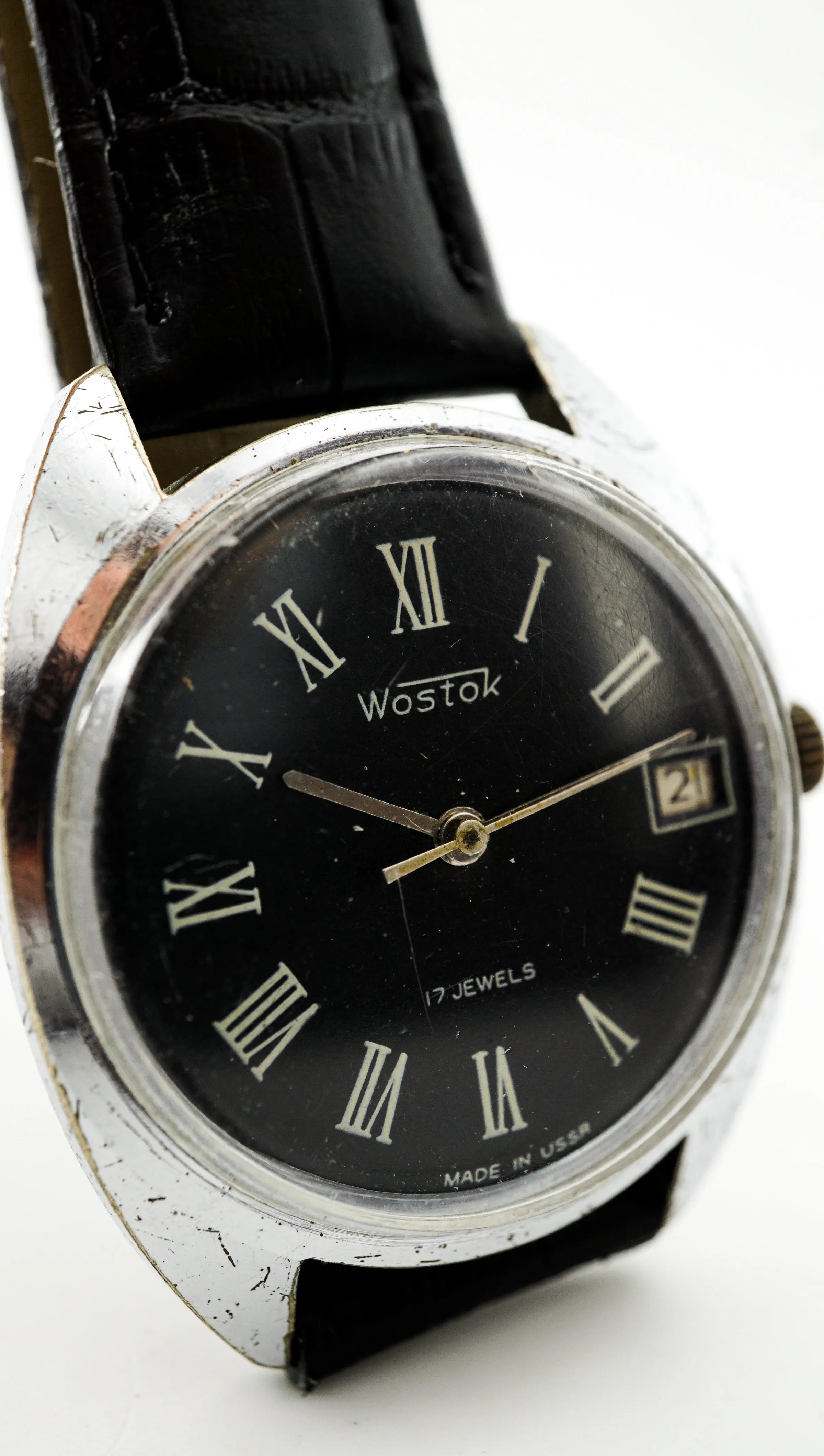 Retro Soviet mechanical men's watch VOSTOK 2414.A romans numbers