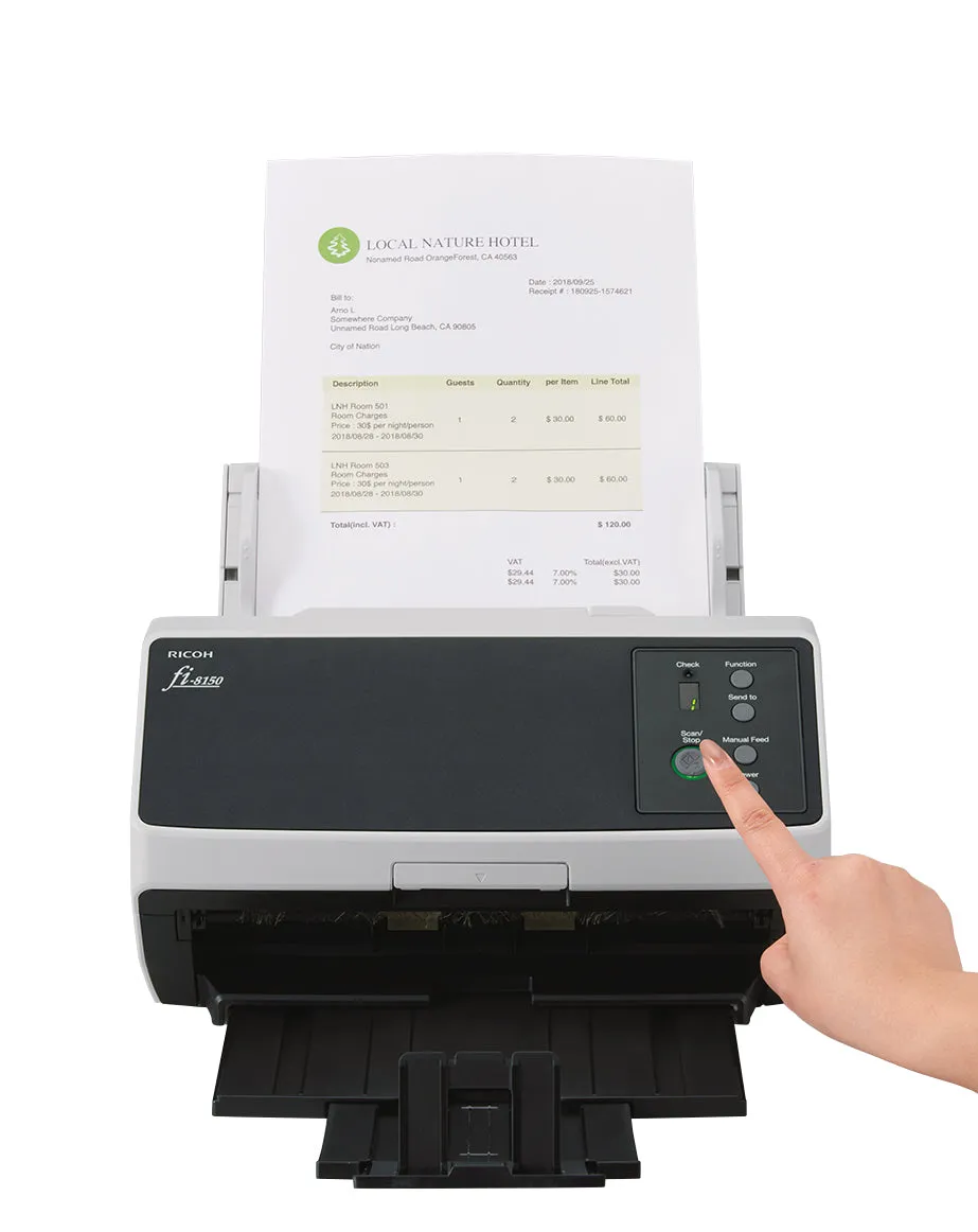 Ricoh Fi-8150 Fi 8150 Fi8150- Document Scanner - Dual Cis - Duplex - 216 X 355.6 Mm - 600 Dpi X 600 Dpi - Up To 50 Ppm (