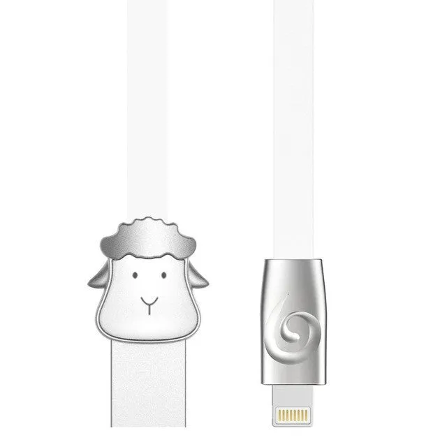 ROCK Zinc Alloy Mascot USB cable for iPhone 7 6 6s 5s for iPad 2 3 4, Tiger/Dog/Dragon/Monkey/Pig cable for IOS phone charger