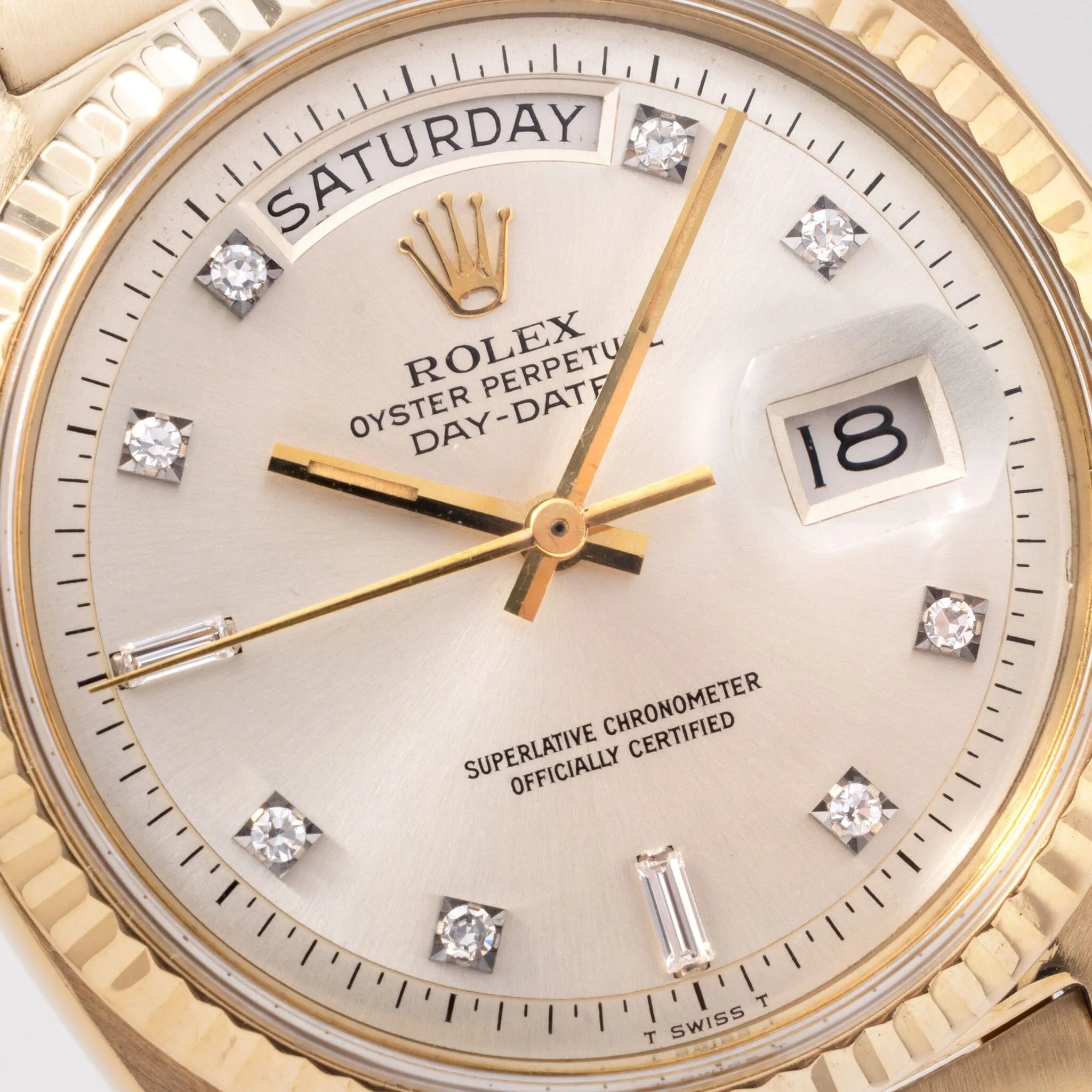 Rolex Day-Date Silver Diamond Hours Dial “Aramco” Ref 1803