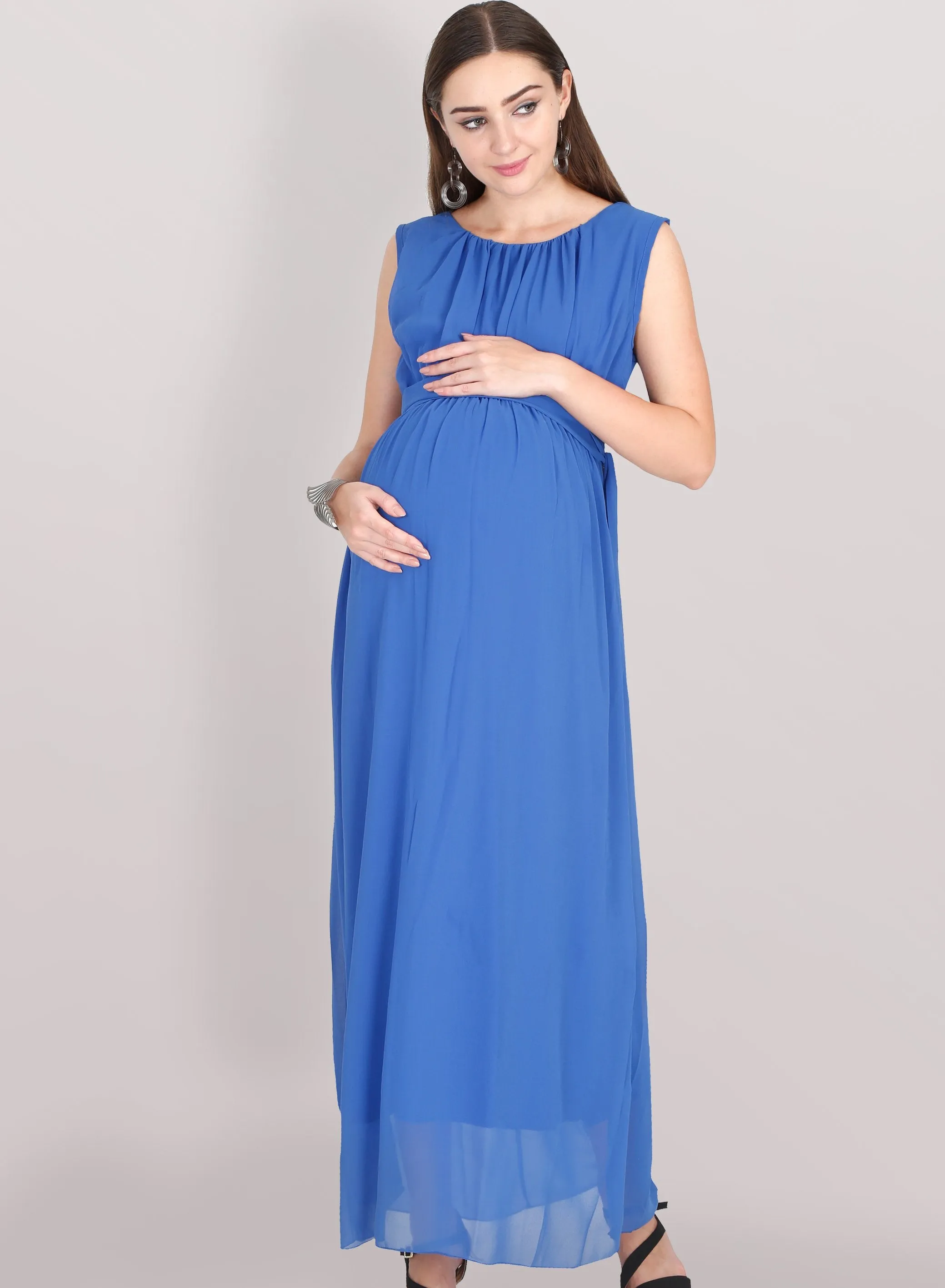 Royal Blue Maternity Dress