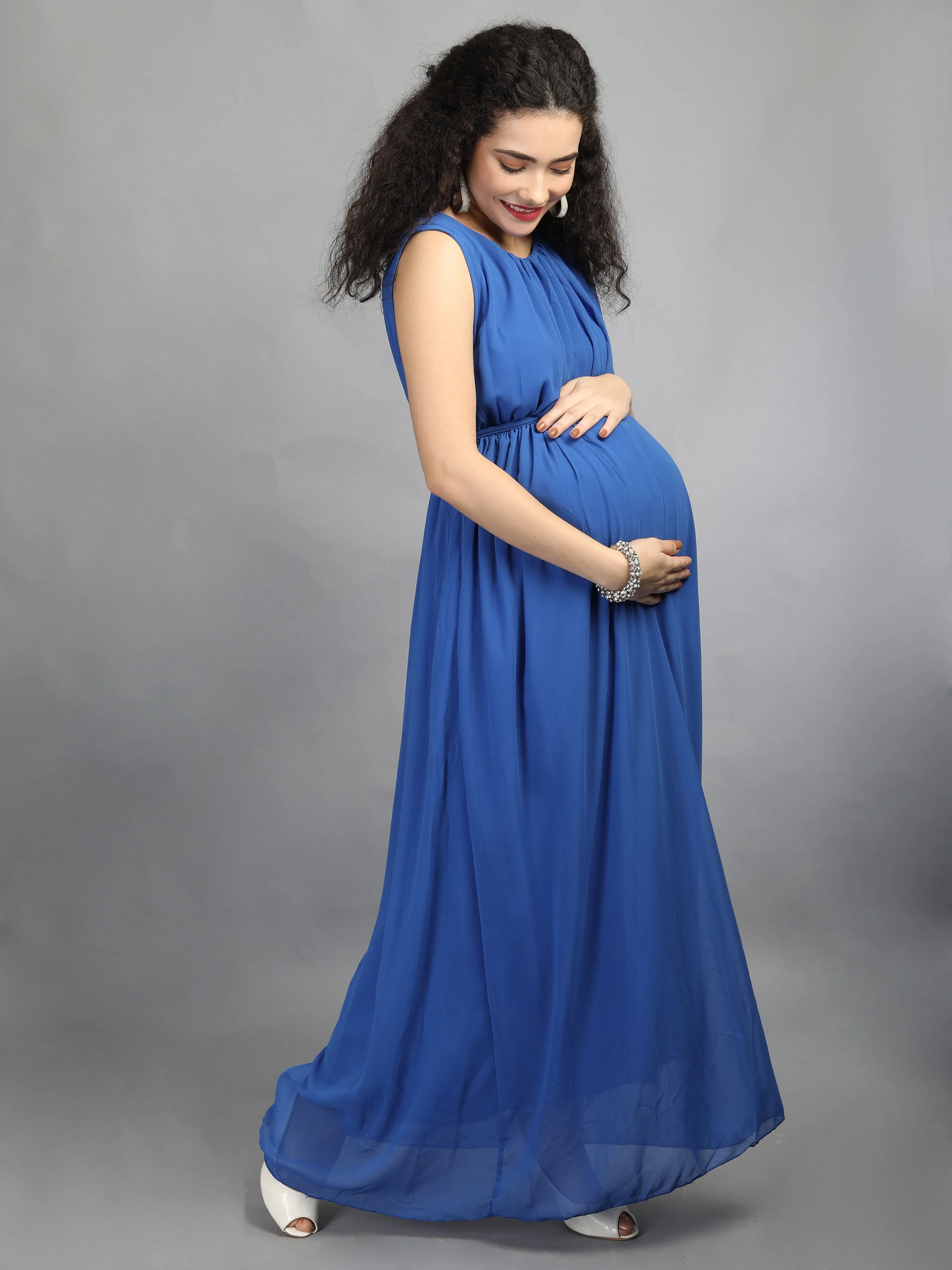 Royal Blue Maternity Dress