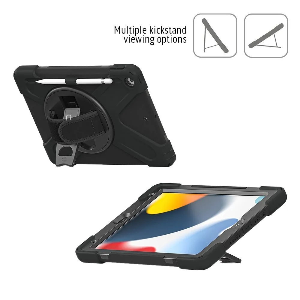 Rugged iPad 10.2" Case - Integrated Screen Protector (9th, 8th, and 7th Generation)