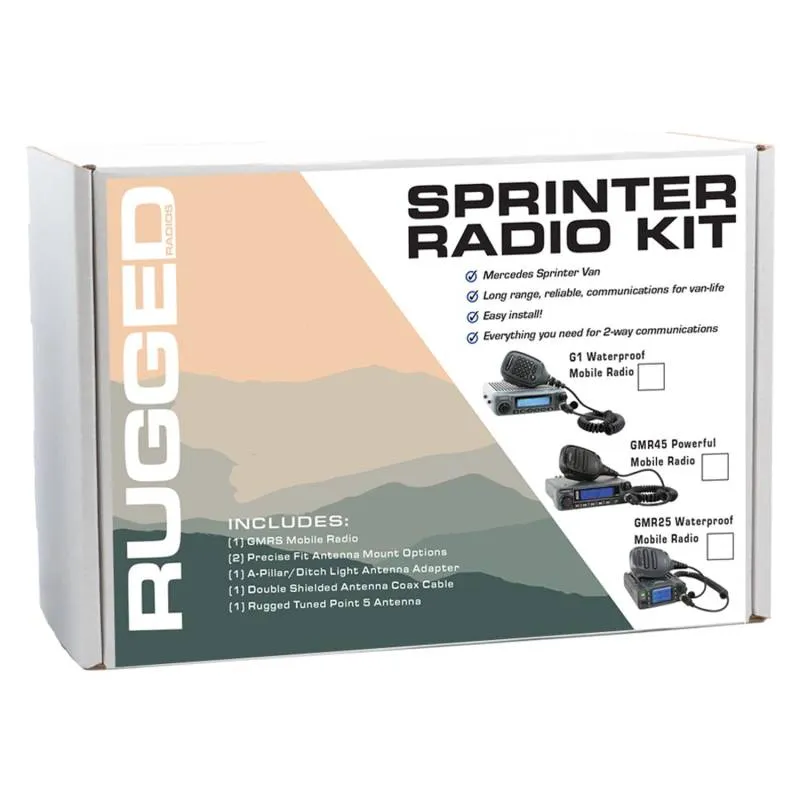 Rugged Radios Mercedes Sprinter Van Two-Way GMRS Mobile Radio Kit - 41 Watt - G1 Waterproof