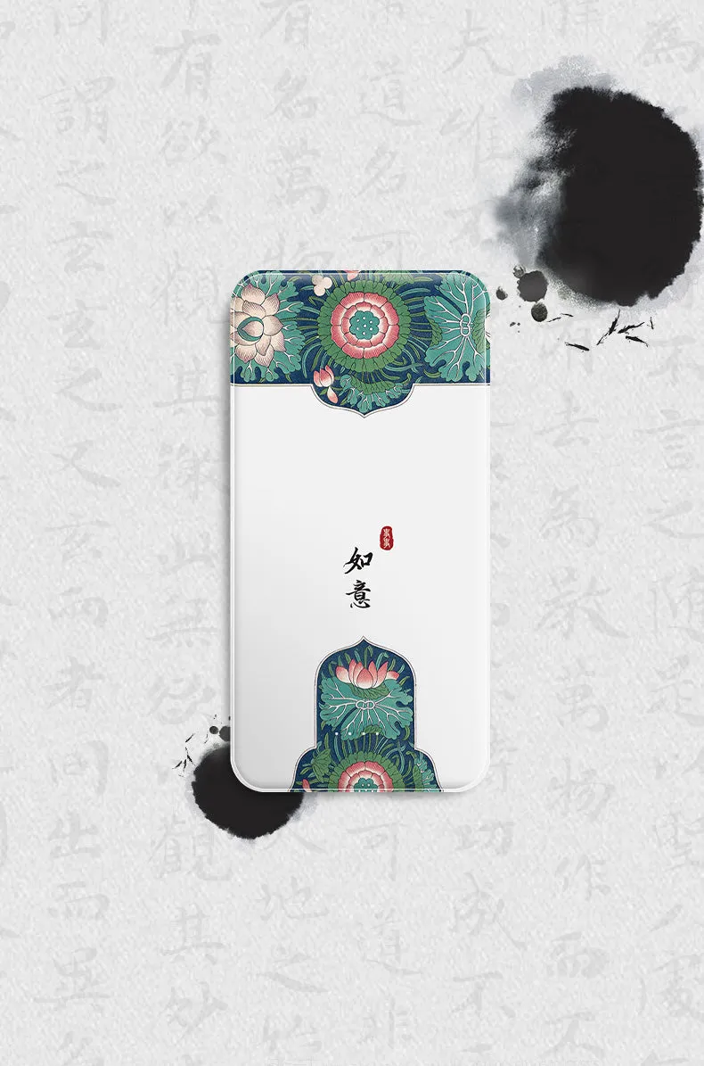 Ruyi & Lotus Pattern USB Portable Charger Power Bank Creative Gift