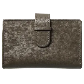 Saffiano Business Card Case Olive