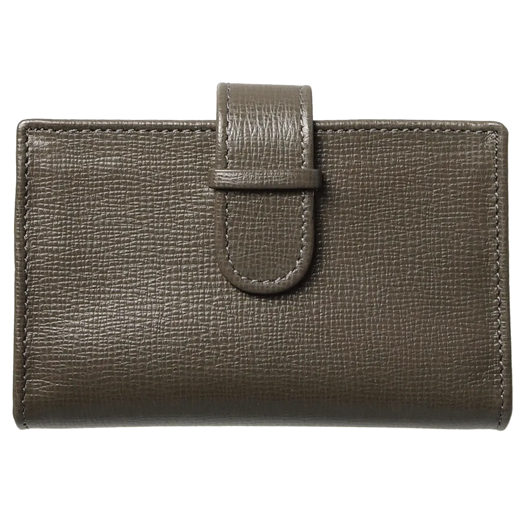 Saffiano Business Card Case Olive