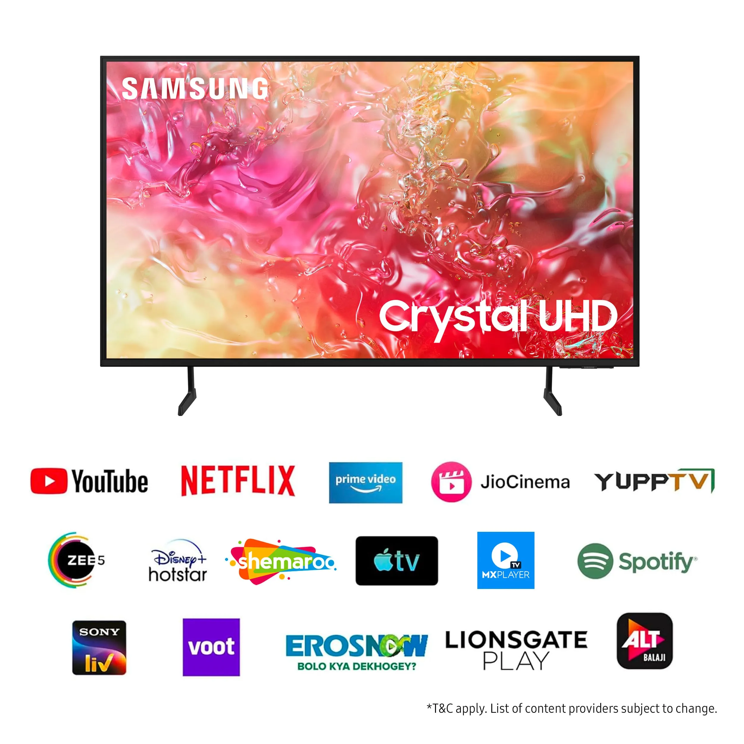 Samsung 108 cm (43 inches) 4K Ultra HD Smart LED TV UA43DU7700KLXL (Black)