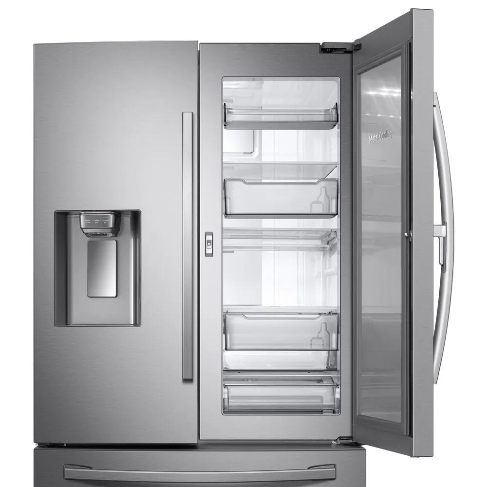 Samsung - 23 cu. ft. 3-Door French Door Refrigerator - Stainless Steel