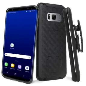 Samsung Galaxy S8 Case, SM-G950 Case, Rugged Slim Rotating Swivel Lock Holster Shell Combo Case for Galaxy S8