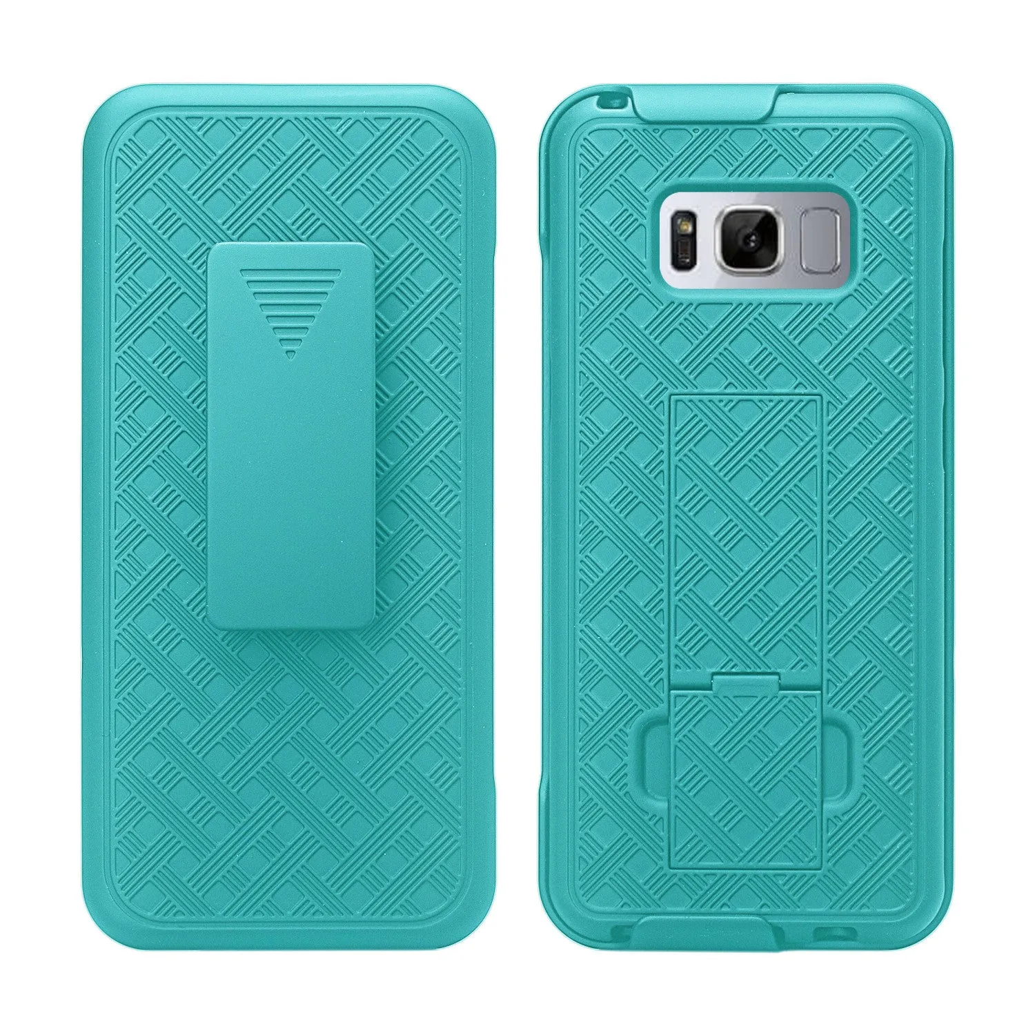 Samsung Galaxy S8 Plus Case, SM-G955 Case Sim Rugged Rotating Swivel Lock Holster Shell Combo Clip Case for Galaxy S8 Plus - Teal