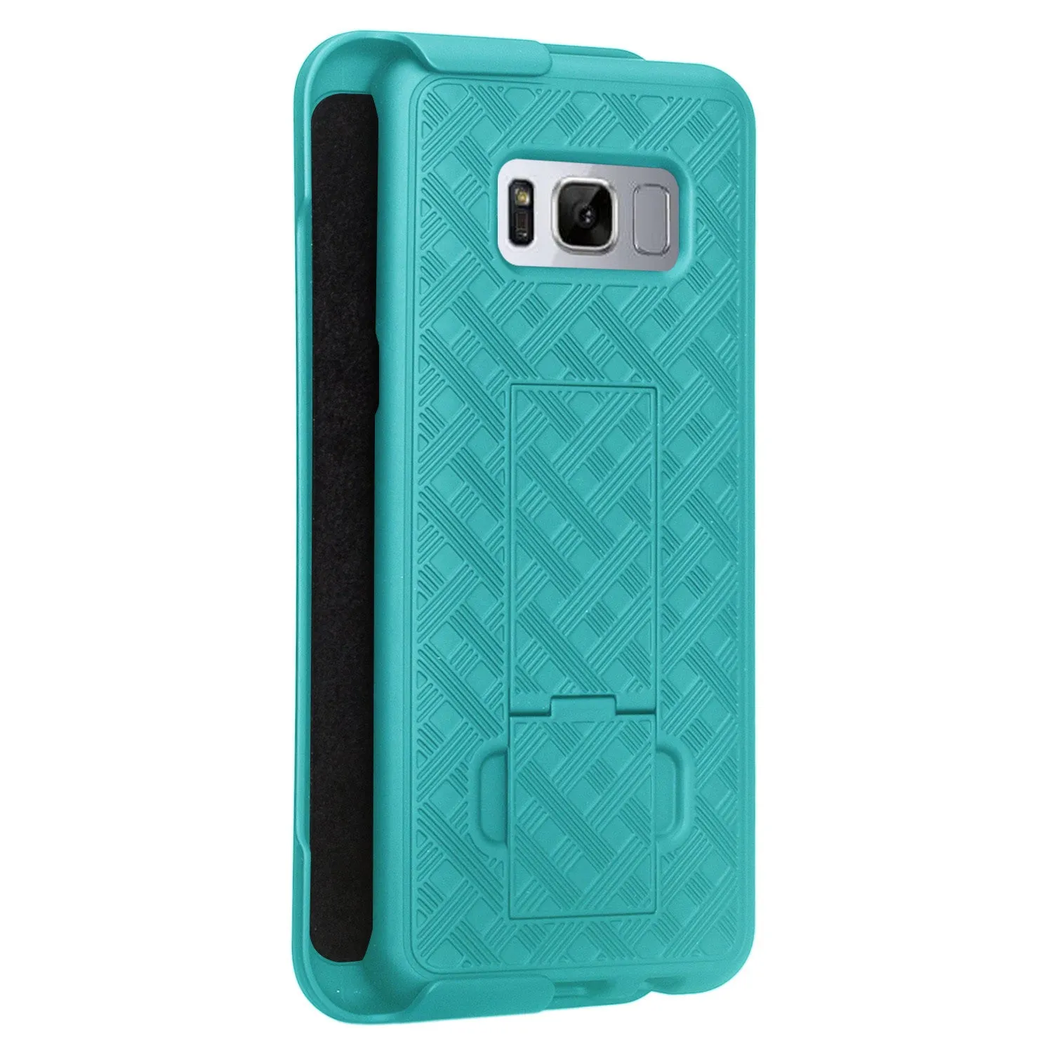 Samsung Galaxy S8 Plus Case, SM-G955 Case Sim Rugged Rotating Swivel Lock Holster Shell Combo Clip Case for Galaxy S8 Plus - Teal