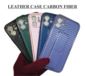 Samsung's Premium leather Carbon Fiber Hard Case & Covers Hard Case | Mobile Phone Cover | Back Case Cover Bumper Protection | Shockproof Protective Phone Case | Full Camera Protection