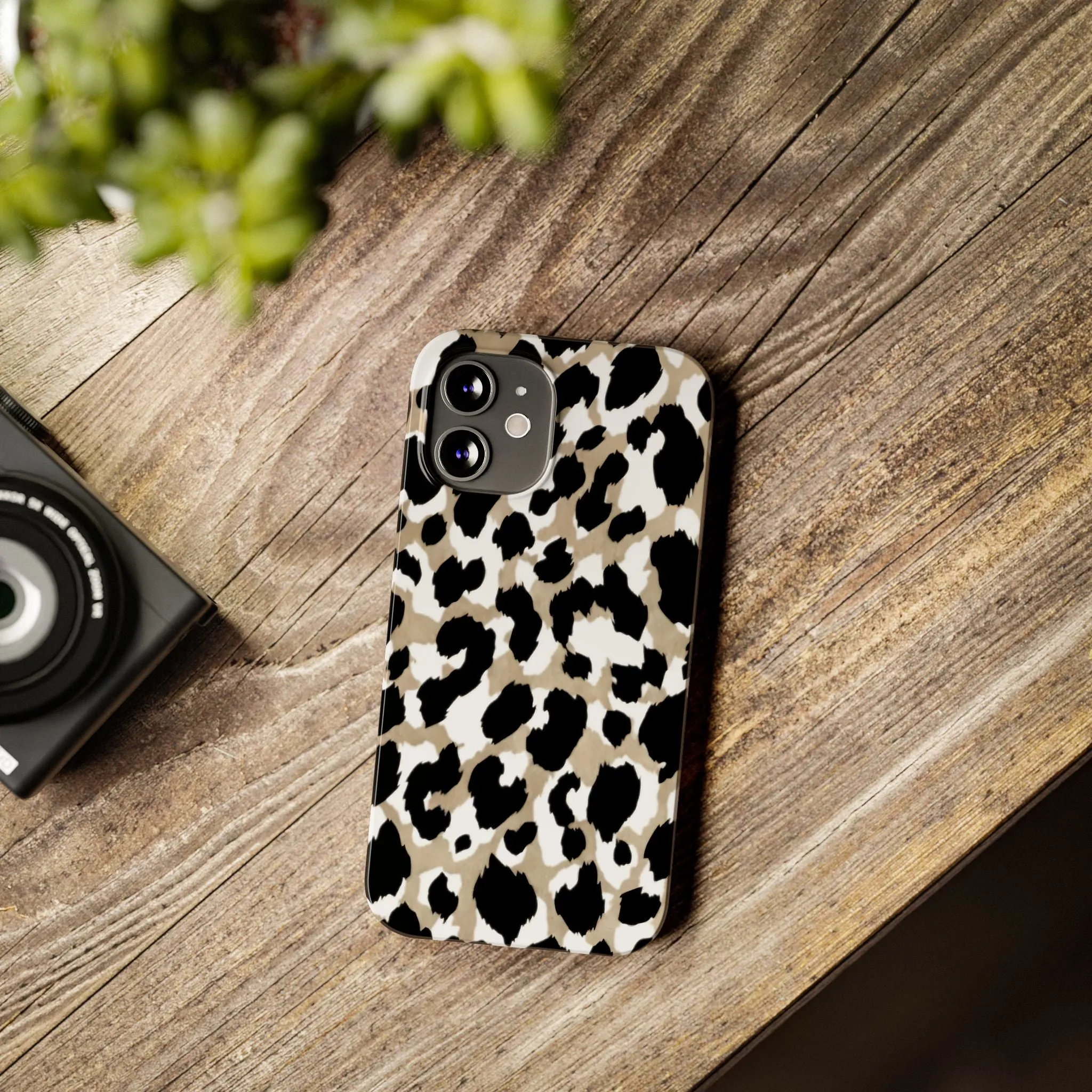 Savanna Noir Spots Slim iPhone Cases