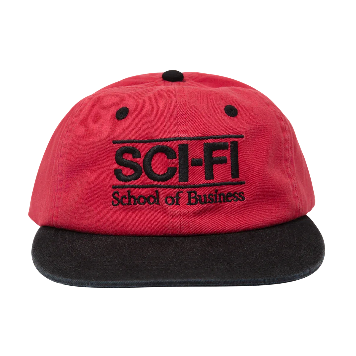 SCI FI SCHOOL OF BUSINESS HAT RED