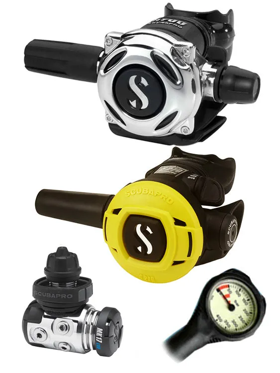 Scubapro Regulator Set: MK17 Evo (DIN or Yoke) / A700 / Octopus & Free Termo Gauge