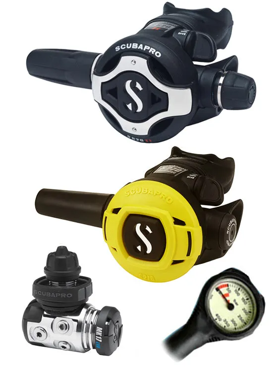 Scubapro Regulator Set: MK17 Evo (DIN or Yoke) / S620 Ti / Octopus & Free Termo Gauge