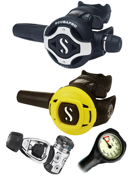 Scubapro Regulator Set: MK17 Evo (DIN or Yoke) / S620 Ti / Octopus & Free Termo Gauge