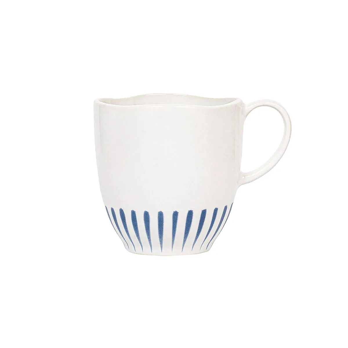 Sitio Stripe 4pc Place Setting with Mug - Delft Blue