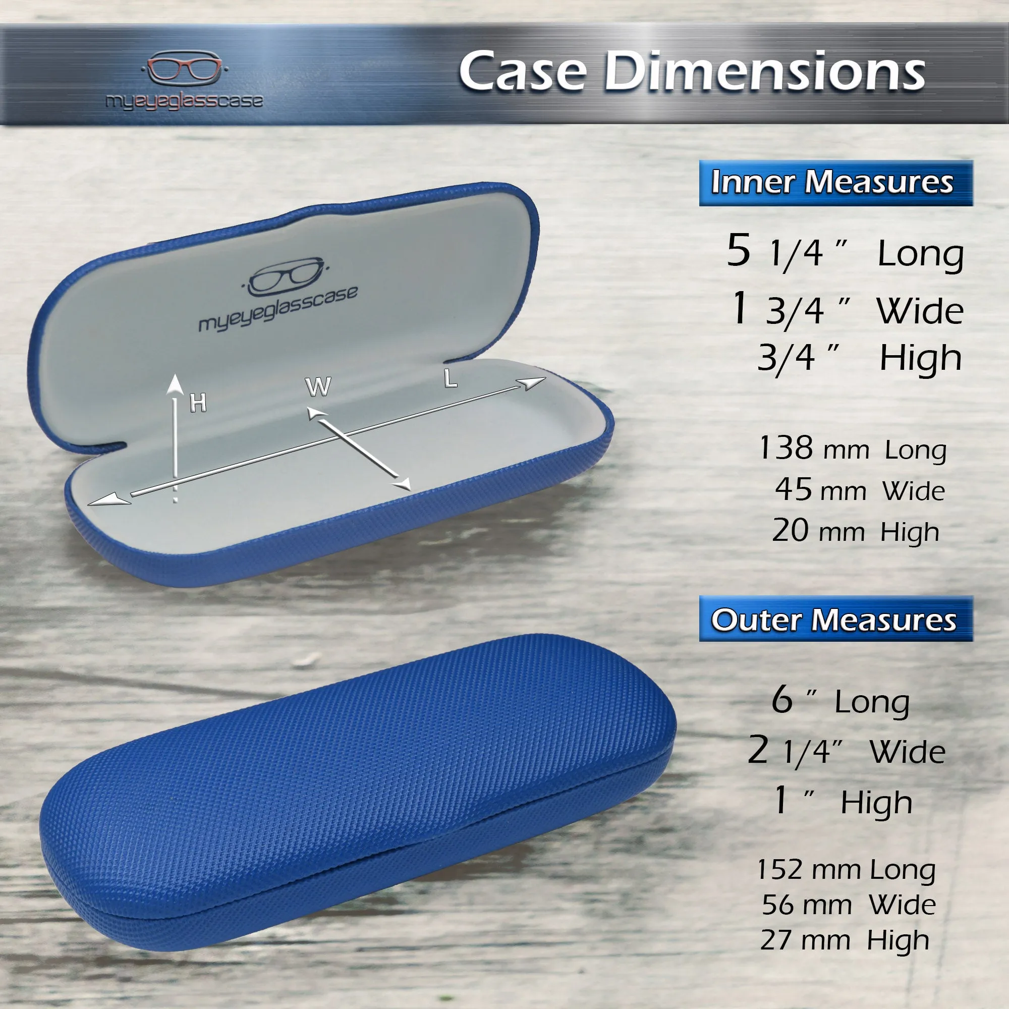 Small Hard Eyeglass Case, Reading Glasses Case w/ Drawstring Pouch & Cleaning Cloth ( S5 Rough Blue)