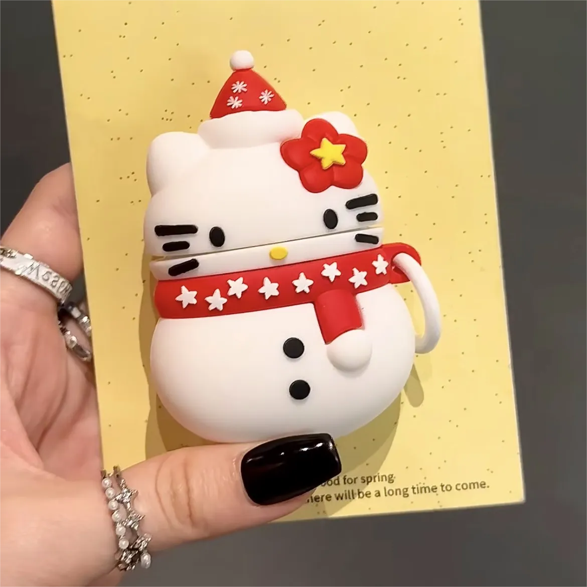 Snowman Kitty Silicone AirPods Earphone Case