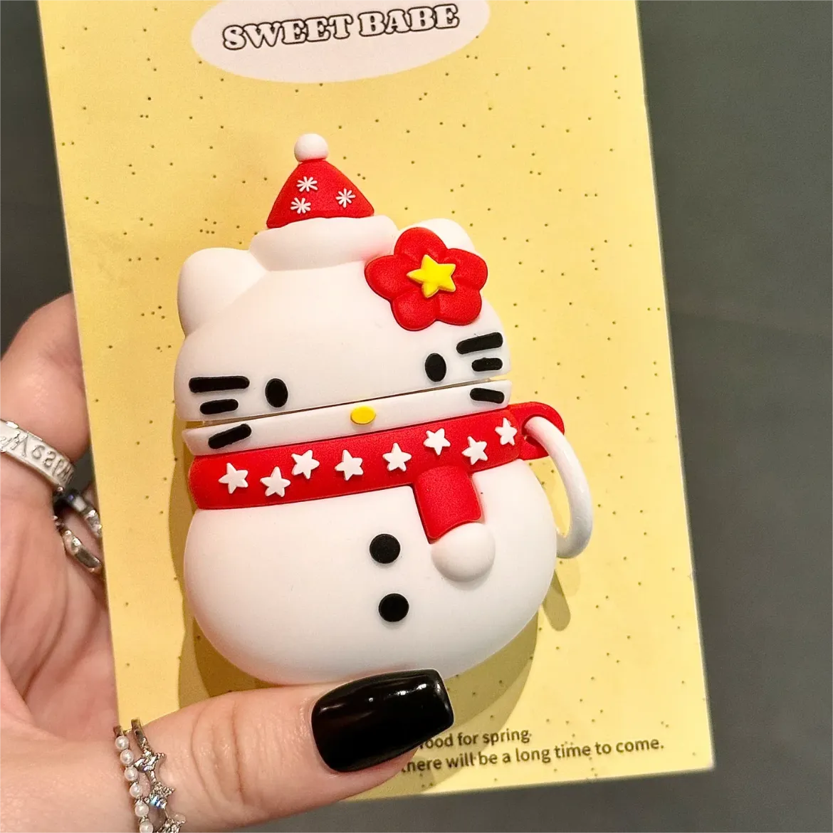 Snowman Kitty Silicone AirPods Earphone Case