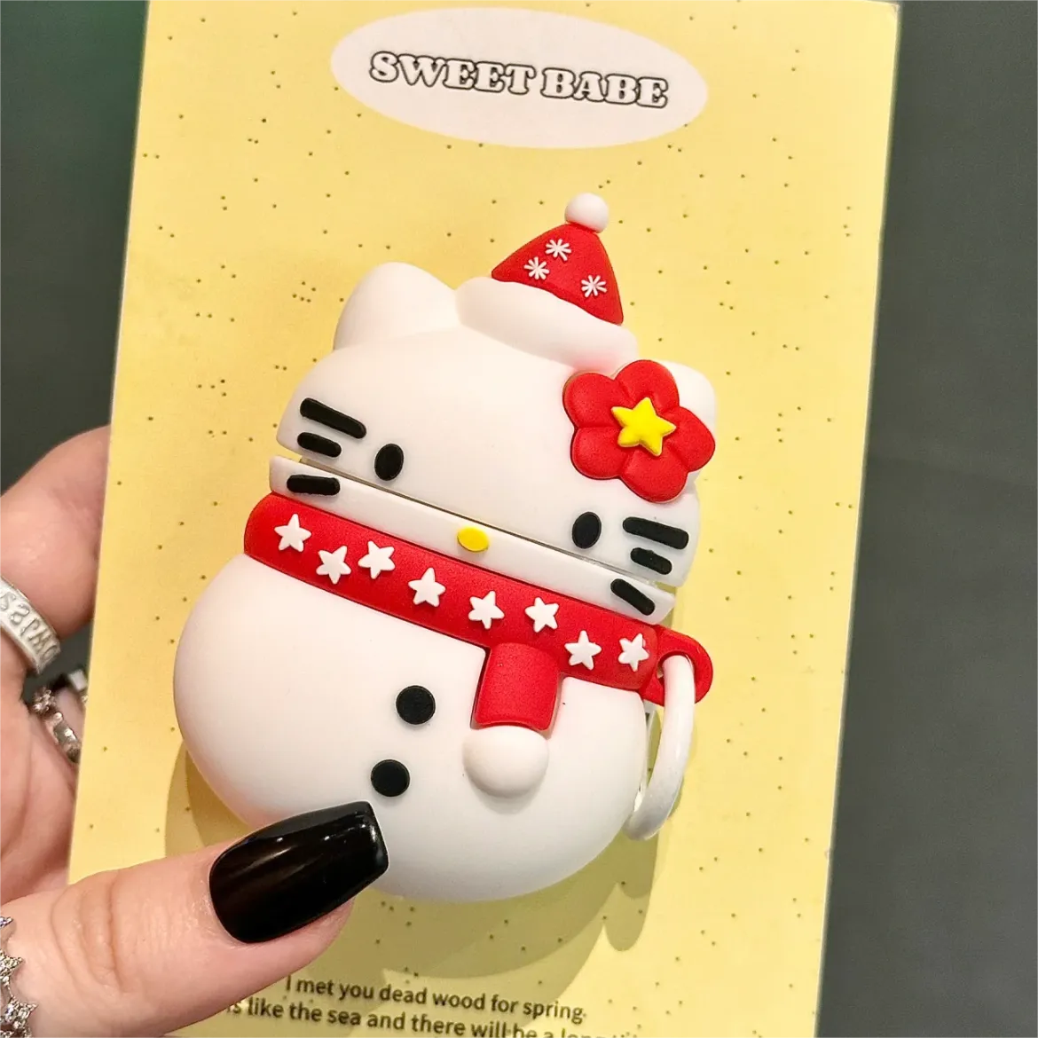 Snowman Kitty Silicone AirPods Earphone Case