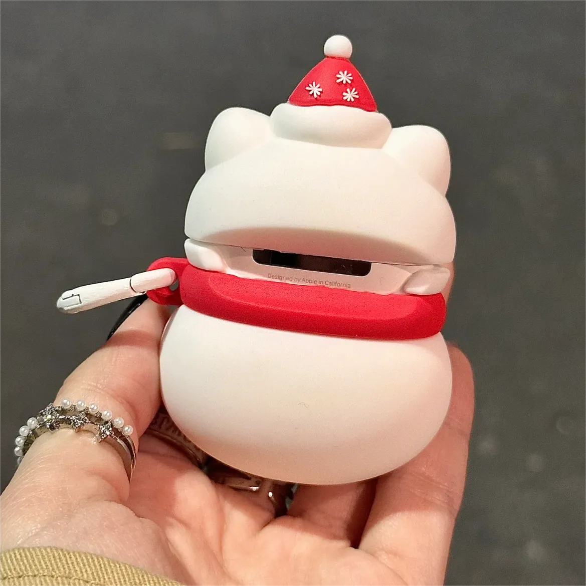 Snowman Kitty Silicone AirPods Earphone Case