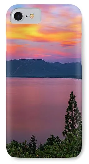 South Lake Tahoe Sunset By Brad Scott - Phone Case