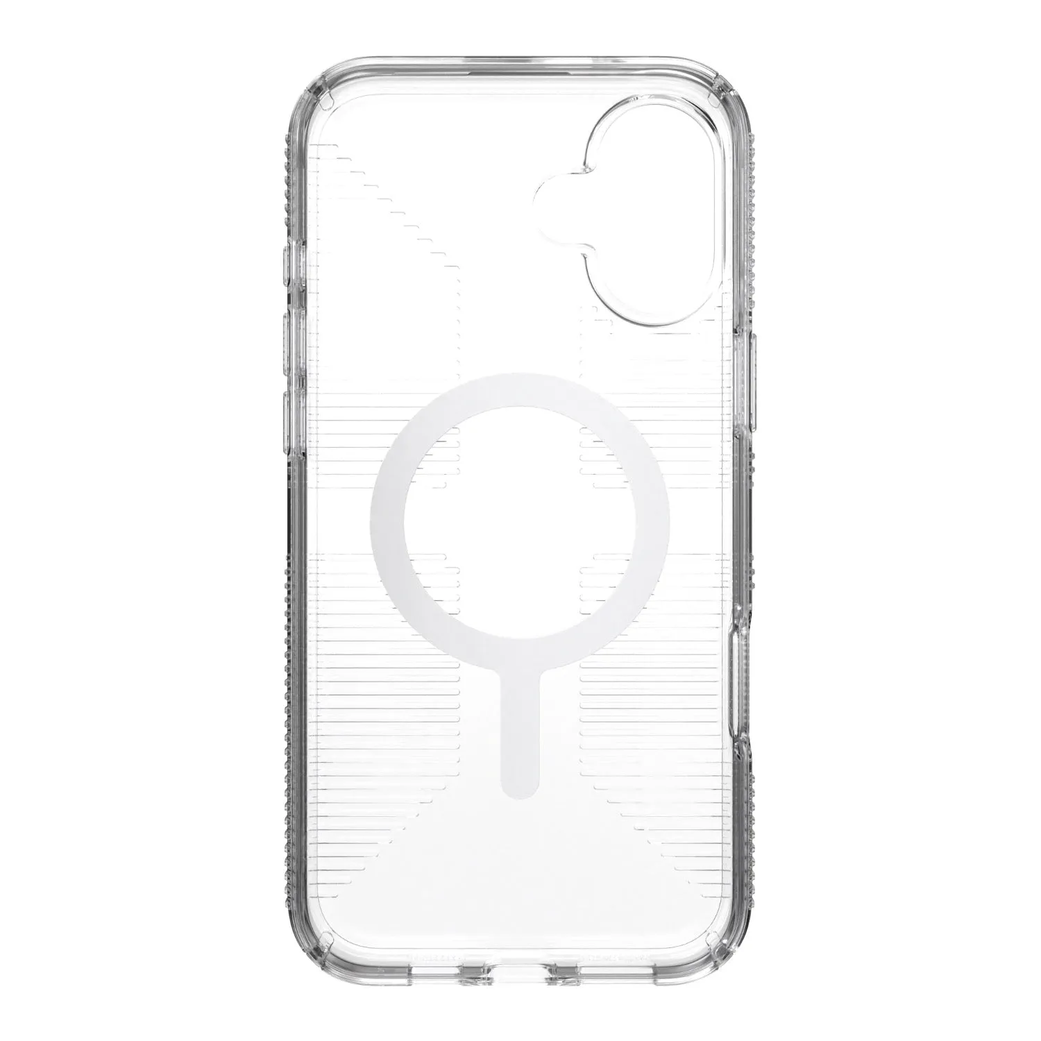 Speck Gemshell Grip MagSafe Case - Apple iPhone 16 Plus - Clear & Chrome (SPK150721-5085)