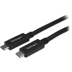 StarTech.com 1m 3 ft USB C to USB C Cable - M/M - USB 3.0 (5Gbps) - USB Type C Cable - USB C Charging Cable - 1 m USB-C Data Transfer Cable for MacBook, Mobile Device, Charger, Power Bank - First End: 1 x 24-pin USB 3.0 Type C - Male - Second End: 1 x 24-