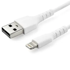 Startech.Com 3 Ft(1M) Durable White Usb-A To Lightning Cable, Heavy Duty Rugged Aramid Fiber Usb Type A To Lightning Cha