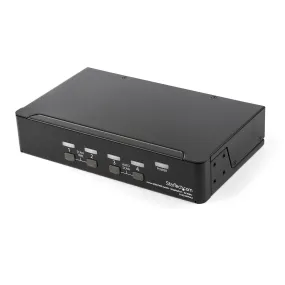 Startech.Com 4 Port Displayport Kvm Switch, 4K 60Hz, Single Display, Dual Port Uhd Dp 1.2 Usb Kvm Switch With Integrated