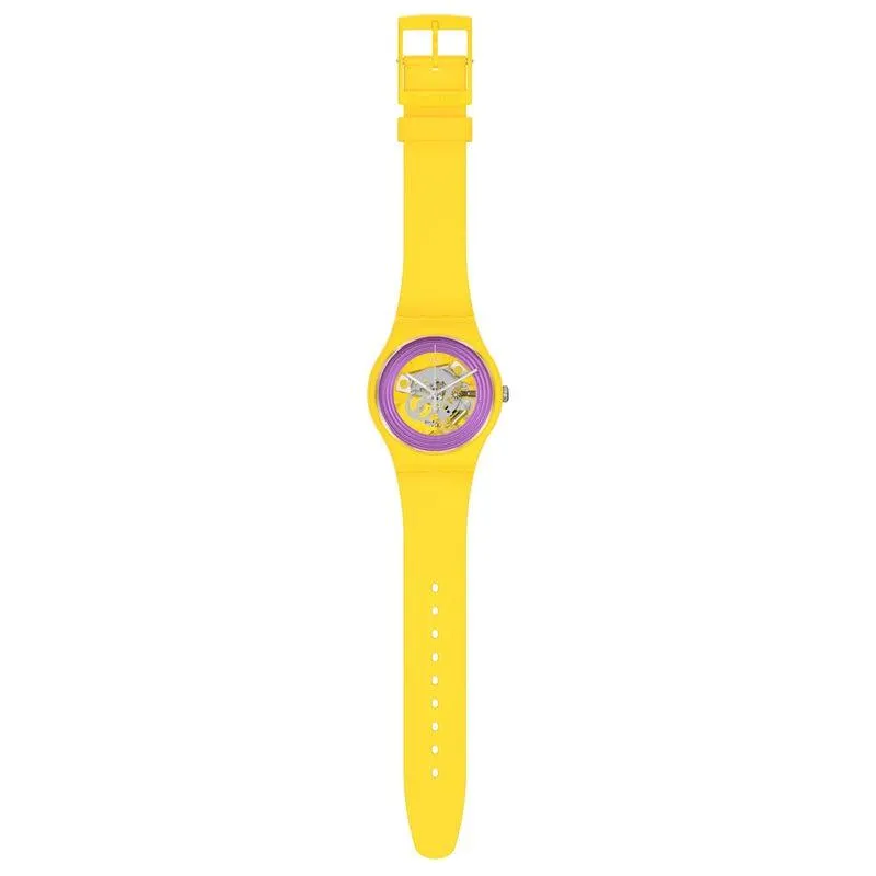 Swatch PURPLE RINGS YELLOW Watch SO29J100