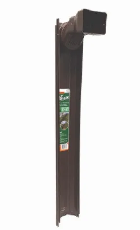 Thermwell GWS3B Brown Adjustable Flip Up Extendable Downspout Extender - Quantity of 3