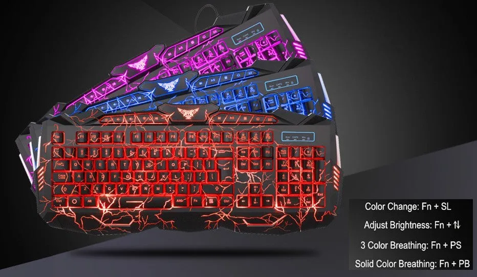 Thunder Fire 2.4G Gaming Keyboard and Mouse Set