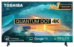 TOSHIBA 164 cm (65 inches) 4K Ultra HD Smart QLED Google TV 65M550MP (Black)