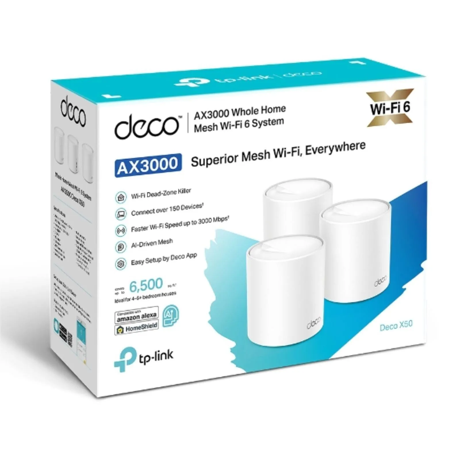 TP-Link DECO X50 Wi-Fi 6 Mesh System (3 Pack)