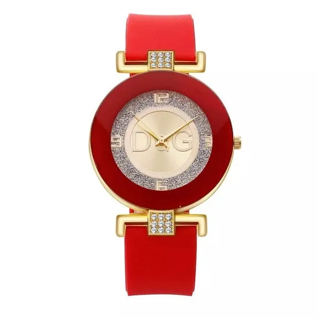 Trendy Fashion Silicone Matte Wristwatch