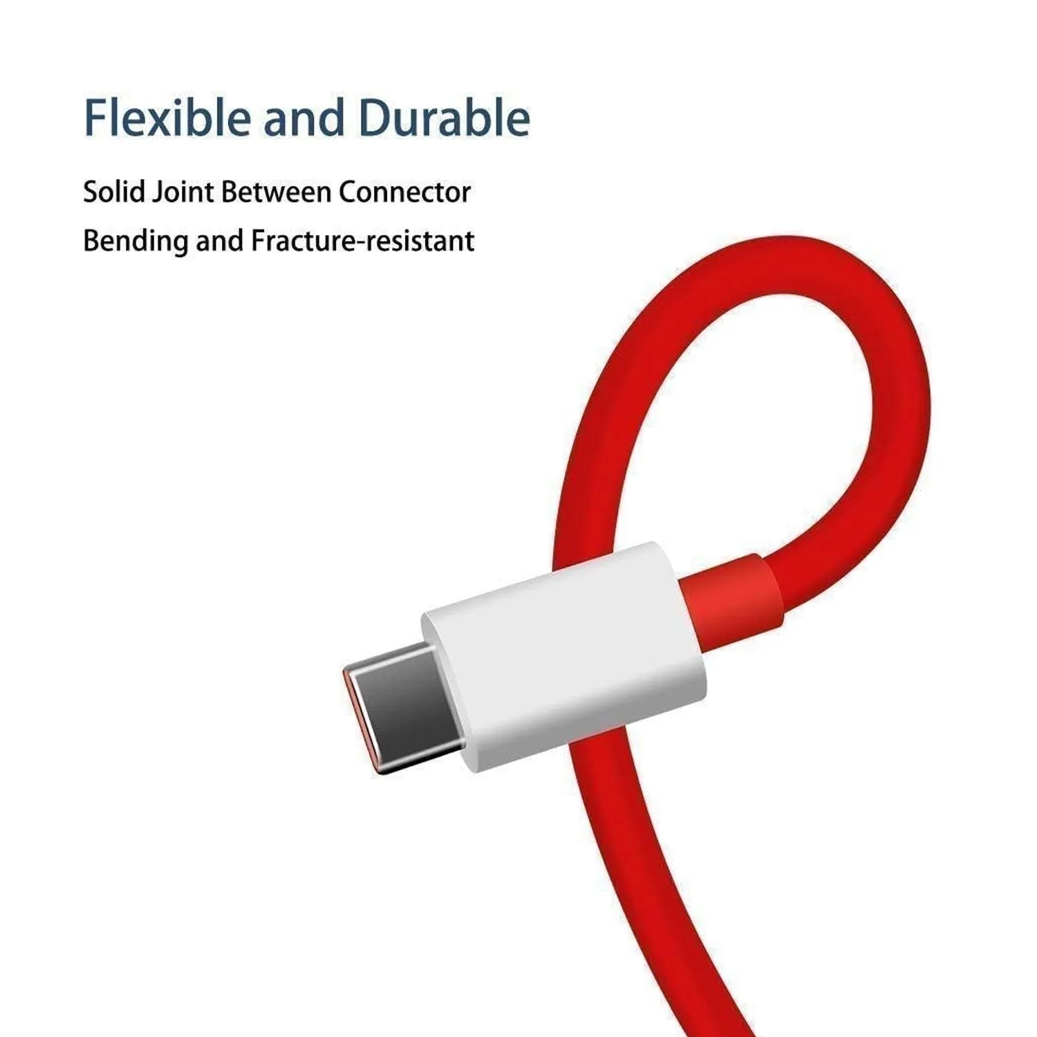 Unique Type C Dash Charging USB Data Cable | Fast Charging Cable | Data Transfer Cable For All C Type Mobile Use 1 Meter ( RED )