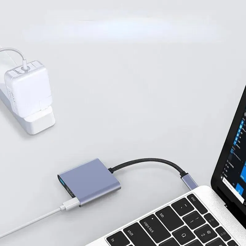 USB Type-C Hub with HDMI 4K & 100W Fast Charging: Ultimate Connectivity Hub