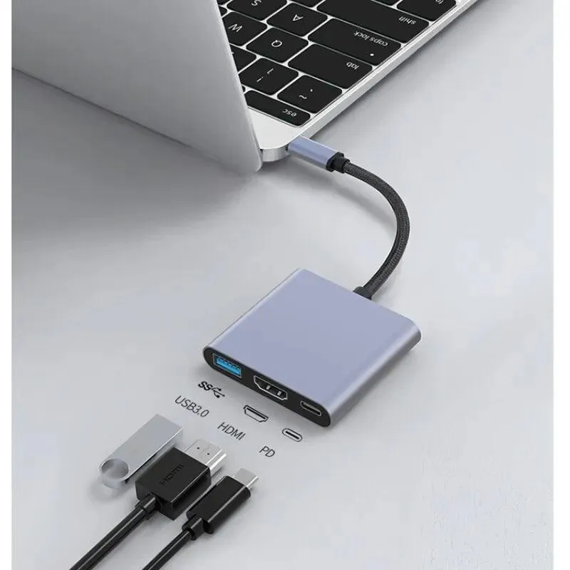 USB Type-C Hub with HDMI 4K & 100W Fast Charging: Ultimate Connectivity Hub