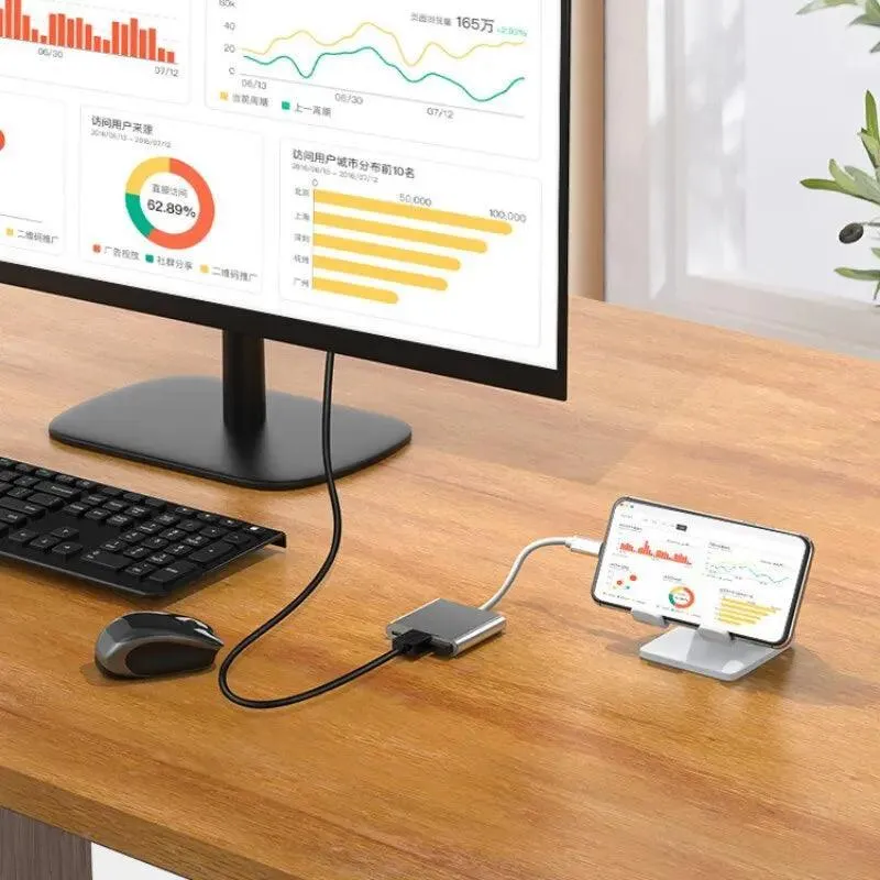 USB Type-C Hub with HDMI 4K & 100W Fast Charging: Ultimate Connectivity Hub