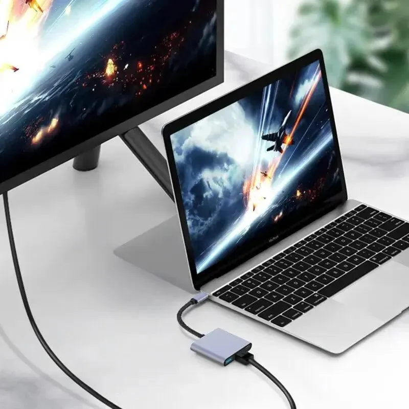 USB Type-C Hub with HDMI 4K & 100W Fast Charging: Ultimate Connectivity Hub