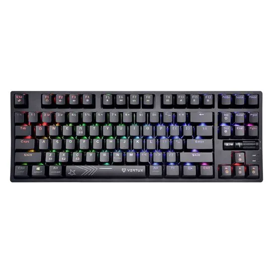 Vertux HyperSpeed Mechanical Gaming Keyboard, RGB LED Backlit Keys, Built-in 2000mAh Battery, Wireless