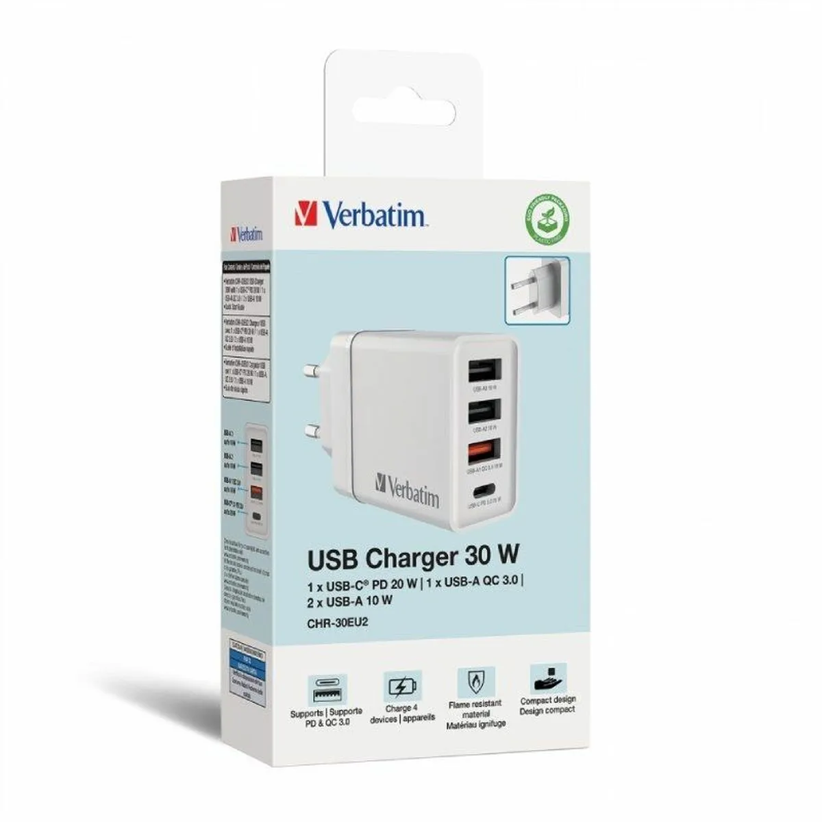 Wall Charger Verbatim CHR-30EU2 30 W