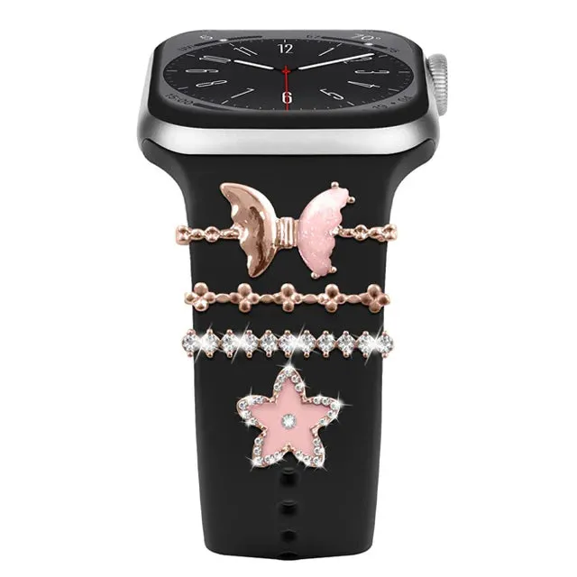 Watch Band Charms For Apple Watch Ultra band 8 7 6 3 se Diamond Jewelry Charms Accessories samsung/Huawei watch strap 20/22mm Bracelet