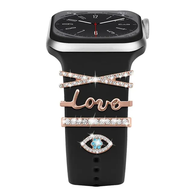 Watch Band Charms For Apple Watch Ultra band 8 7 6 3 se Diamond Jewelry Charms Accessories samsung/Huawei watch strap 20/22mm Bracelet